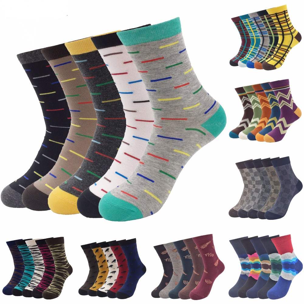 5 Pairs Colored Non-slip Compression Socks